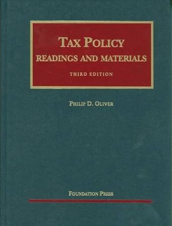 Tax Policy: Readings and Materials
